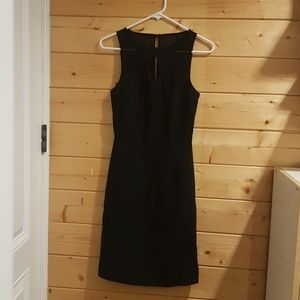 RW&CO Black Dress with cutoff front and sheer back